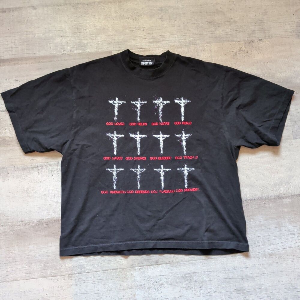 Men's Tee - Black– We Are Righteous God Oversized T-shirt Mens Sizz M